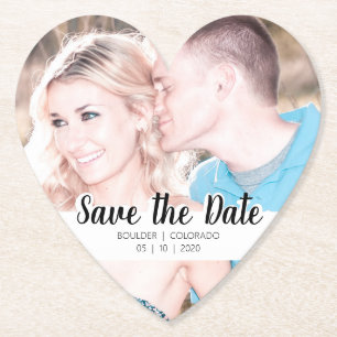 Einfache Skript-Auswahl   Save The Date Untersetzer
