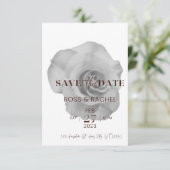 Einfache Skript-Blumen-Save-the-Date-Einladung Save The Date (Stehend Vorderseite)