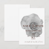 Einfache Skript-Blumen-Save-the-Date-Einladung Save The Date (Vorne/Hinten)