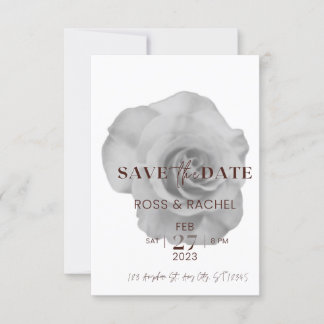 Einfache Skript-Blumen-Save-the-Date-Einladung Save The Date