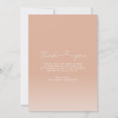 Einfache Skript-Foto Hochzeit Dankeschön-Karte Karte (Rückseite)