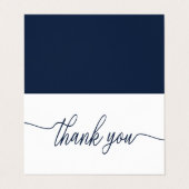 Einfache Skript-Foto Hochzeit Dankeschön-Karte Visitenkarten (Außenseite Aufgefaltet)