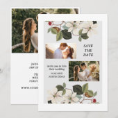 Einfache Skript-Foto-Hochzeit speichern Sie die Da Einladung (Vorne/Hinten)