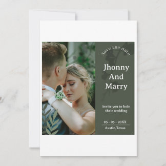 Einfache Skript-Foto-Hochzeit speichern Sie die Da Save The Date