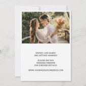 Einfache Skript-Foto-Hochzeit speichern Sie die Da Save The Date (Rückseite)