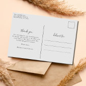 Einfache Skript-Foto Hochzeitbudget Vielen Dank Postkarte
