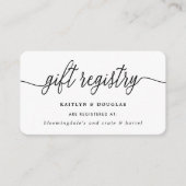 Einfache Skript-Geschenkliste Begleitkarte (Vorderseite)