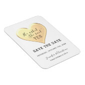 Einfache Skript-Hochzeit Save-The-Date-Einladung Magnet (Rechte Seite)