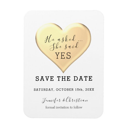 Einfache Skript-Hochzeit Save-The-Date-Einladung Magnet (Vertikal)