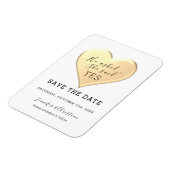 Einfache Skript-Hochzeit Save-The-Date-Einladung Magnet (Linke Seite)