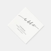 Einfache Skript-Minimalistische Abschlussfeier Serviette (Ecke)