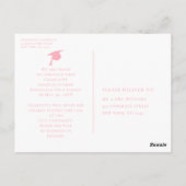 Einfache Skript Multi Foto Abschluss Ankündigung Postkarte (Rückseite)