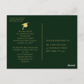 Einfache Skript Multi Foto Abschluss Ankündigung Postkarte (Rückseite)