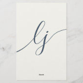 Einfache Skript Personalisiert Stationery Ivory Na Briefpapier (Rückseite)