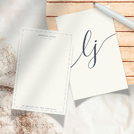 Einfache Skript Personalisiert Stationery Ivory Na Briefpapier