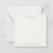 Einfache Skript Personalisiert Stationery Ivory Na Mitteilungskarte (Vorderseite)