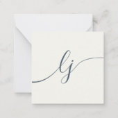 Einfache Skript Personalisiert Stationery Ivory Na Mitteilungskarte (Rückseite)