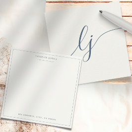Einfache Skript Personalisiert Stationery Ivory Na Mitteilungskarte