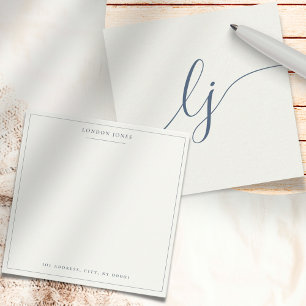 Einfache Skript Personalisiert Stationery Ivory Na Mitteilungskarte