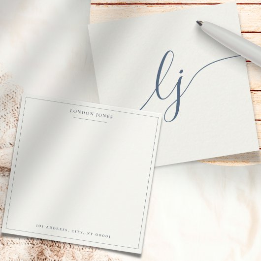 Einfache Skript Personalisiert Stationery Ivory Na Mitteilungskarte