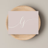 Einfache Skript-Personalisierte Stationery Elfenbe Mitteilungskarte