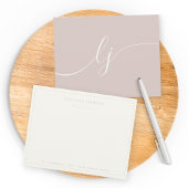 Einfache Skript-Personalisierte Stationery Elfenbe Mitteilungskarte