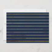 Einfache Skript Save the Dates | Marineblau & Gold Date (Rückseite)