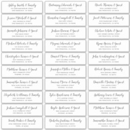 Einfache Skriptadressen für die Hochzeit Aufkleber