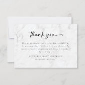 Einfache Skriptbeerdigung Dankeskarte (Vorderseite)