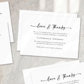 Einfache Skriptbeerdigung Dankeskarte