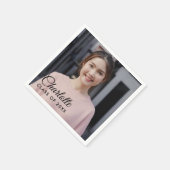 Einfache Skriptbezeichnung Foto Graduation Party N Serviette (Ecke)