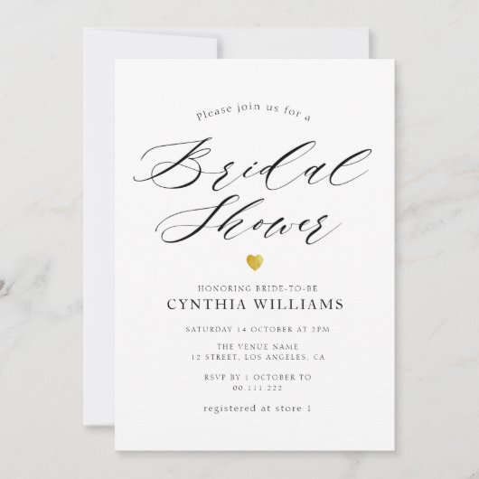 einfache Skriptdusche Einladung (Vorderseite)