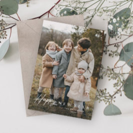 Einfache Skripte 3 Foto glücklich Neues Jahr Feiertagskarte