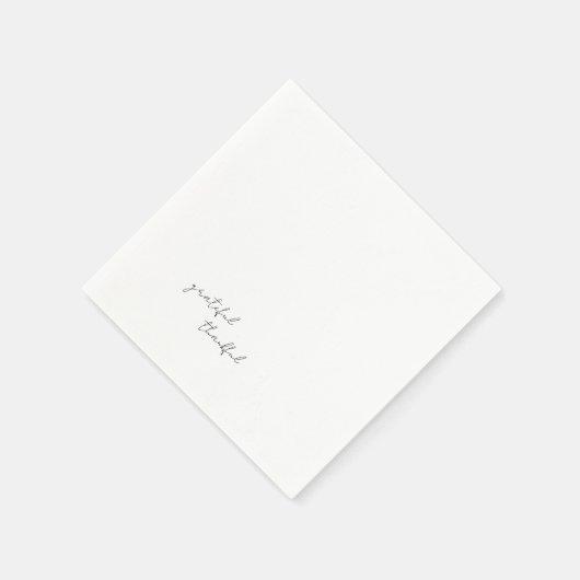 Einfache Skripte Dankbar Thankful Cocktail Serviette (Ecke)