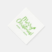 Einfache Skripte Frohe Weihnachten auf Weißbuch Serviette (Ecke)