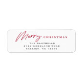 Einfache Skripte Frohe Weihnachts-Rote Rücksendead (Vorne)