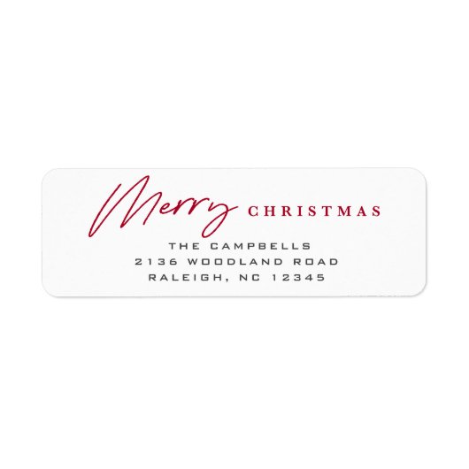 Einfache Skripte Frohe Weihnachts-Rote Rücksendead (Vorne)