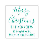 Einfache Skripte Frohe Weihnachtsanschrift Permastempel (Design)