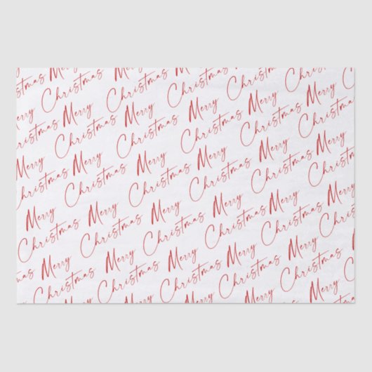 Einfache Skripte Handgeschriebene frohe Weihnachte Seidenpapier (Vorderseite)