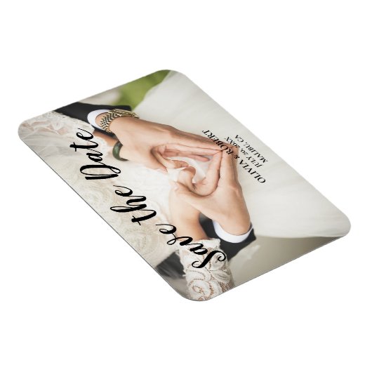 Einfache Skripte - Herz Save the Date Magnet (Rechte Seite)