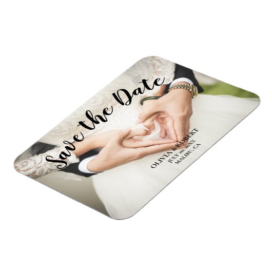 Einfache Skripte - Herz Save the Date Magnet (Linke Seite)