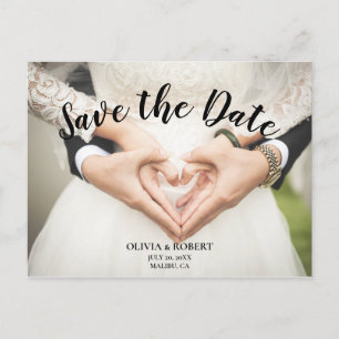 Einfache Skripte - Herz Save the Date Postkarte