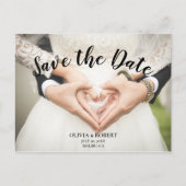 Einfache Skripte - Herz Save the Date Postkarte (Vorderseite)