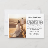 Einfache Skripte mit Hochzeitsskript-Foto Dankesch Dankeskarte (Rückseite)