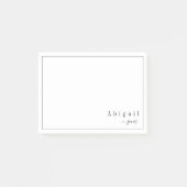 Einfache Skripte Moderne personalisierte Schreibwe Post-it Klebezettel (Vorderseite)