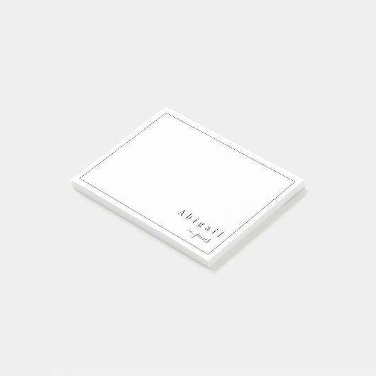 Einfache Skripte Moderne personalisierte Schreibwe Post-it Klebezettel (angewinkelt)