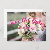 Einfache Skripte - Save the Date blumen Postkarte (Vorne/Hinten)