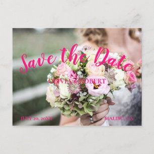 Einfache Skripte - Save the Date blumen Postkarte