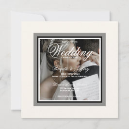 Einfache Skripteinladung für moderne Hochzeiten Einladung