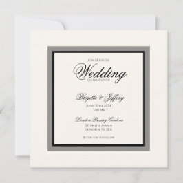 Einfache Skripteinladung für moderne Hochzeiten Einladung